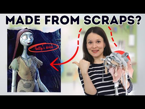 sally's dress was made of beautiful satin Making Sally's Dress from The Nightmare Before Christmas!