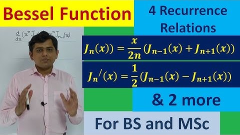 Bessel Function | recurrence formula of bessel function; (In Urdu)