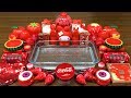 Special Series #60 RED | Mixing Random Things into Clear Slime | Misa Slime Satisfying Slime Videos