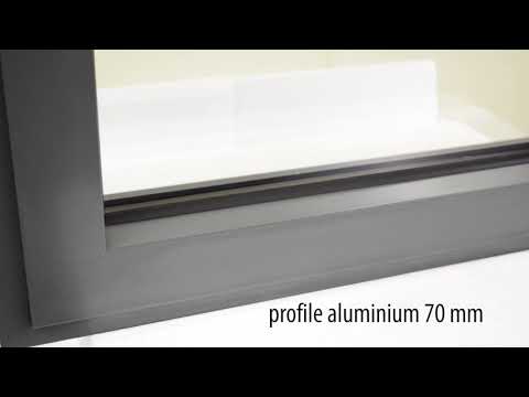 Fenêtre aluminium avec ouvrant caché
