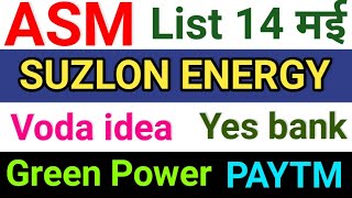 asm list update today ◾ Suzlon energy latest news ◾ Vodafone idea ◾ yes bank ◾ paytm ◾ Green Power screenshot 5