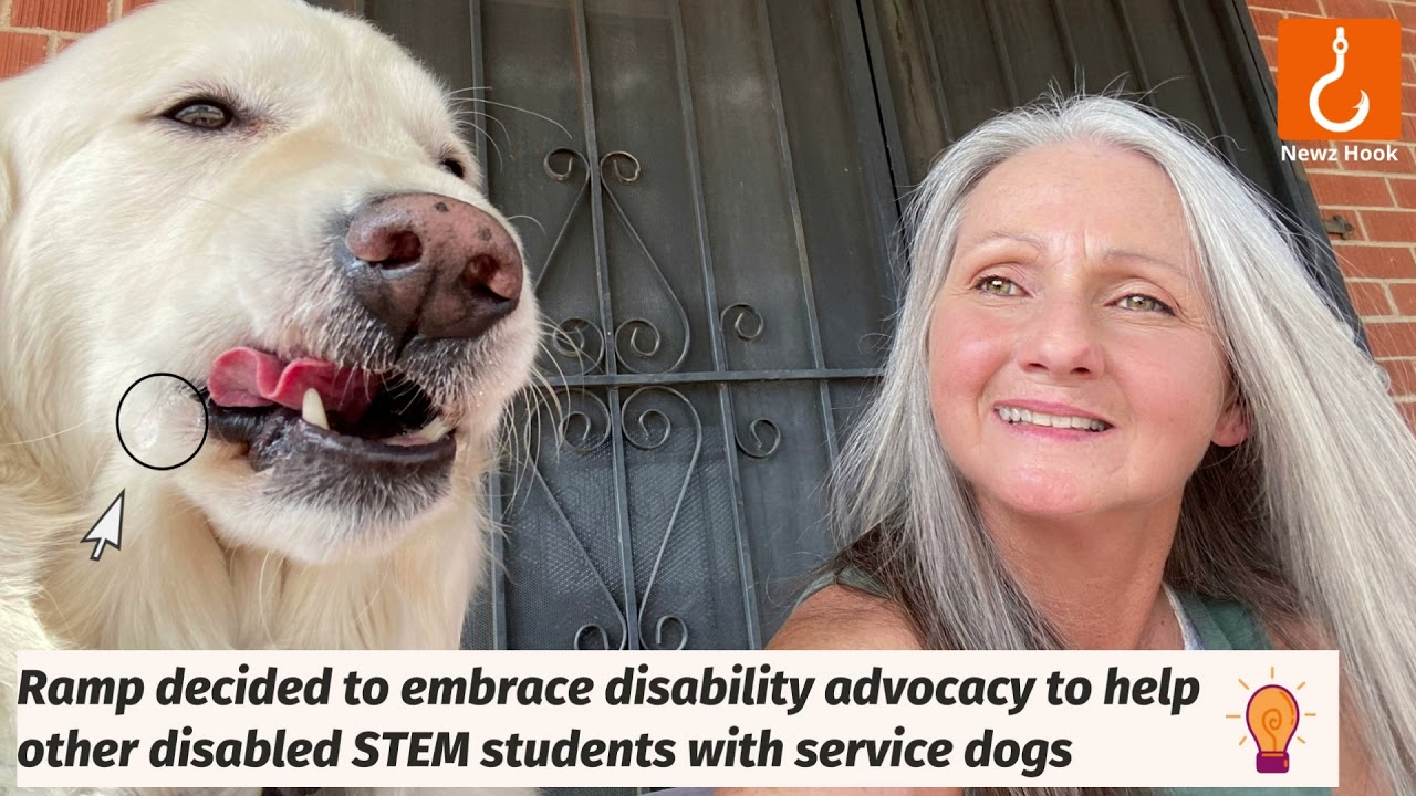 Neuroscientist Joey Ramp breaks down barriers for disabled STEM students with service dogs