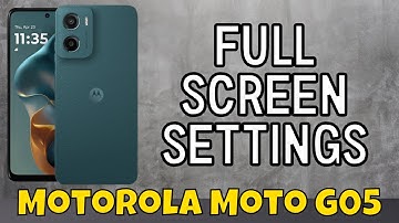 Motorola Moto G05 Use Full Screen || How to enable full screen || Full screen settings