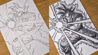 How to Draw "Son Goku (Kamehameha)" Step by Step - Dragon Ball | Drawing Tutorial