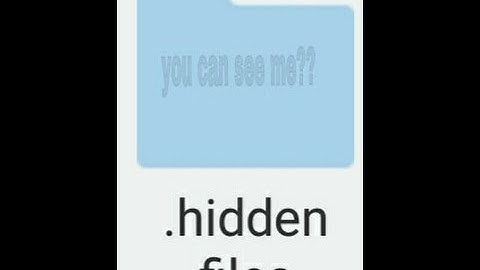 how to make hidden files with ES file explorer
