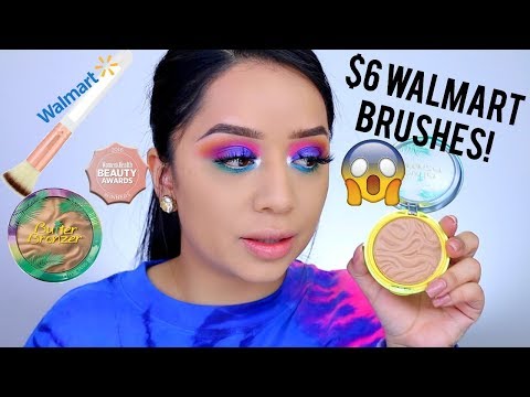 TESTING OUT PHYSICIANS FORMULA NEW BUTTER BRONZER SHADE! WALMART/EQUATE BRUSHES REVIEW!