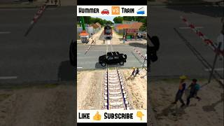 Hummer 🚗 🆚 Train 🚄 Crashed 😱😱 | #bussimulatorindonesia #bussid #bussimulator