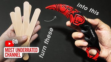 How to make Pewdiepie CS:GO Karambit from Popsicle Stick