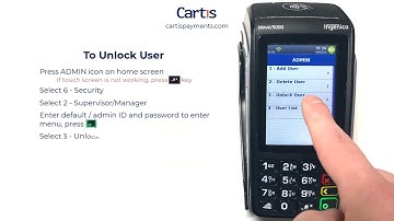 How to Unlock a Supervisor / Manager user on an Ingenico Desk 5000 or Move 5000 Credit Card Terminal