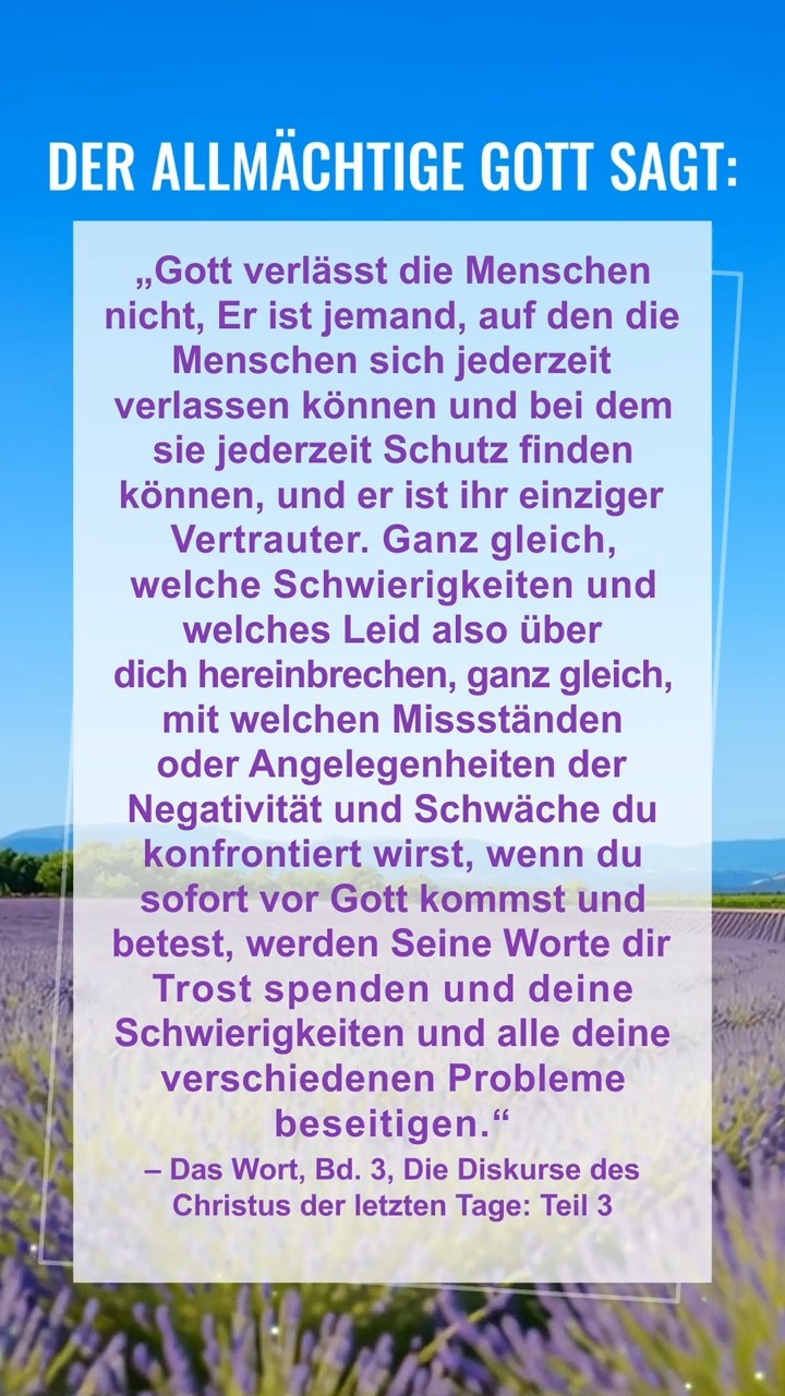 Komm zur Ruhe vor Gott, lies Seine Worte