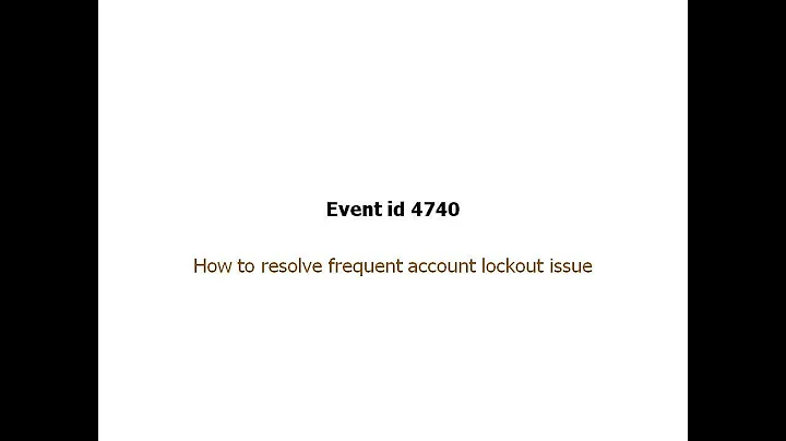 How to resolve frequent account lockout issue