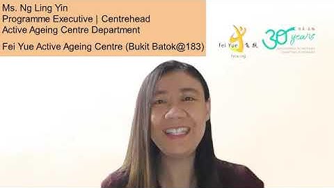 Sharing by Feiyue Active Aging Centre (AAC)