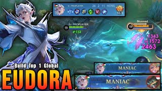 26 Kills + 2x MANIAC!! Midlane Eudora Instant Delete Enemies!! - Build Top 1 Global Eudora ~ MLBB screenshot 2
