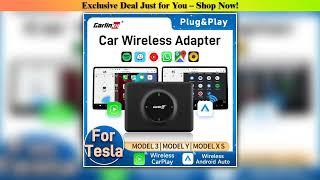 New Arrival CarlinKit USB Adapter Wireless Android Auto CarPlay 2-In-1 Smart Box For Tesla Model 3•