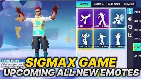 SIGMAX GAME UPCOMING ALL NEW EMOTES | SIGMAX GAME UPCOMING ALL EMOTES #shortsfeed #shortsyoutube