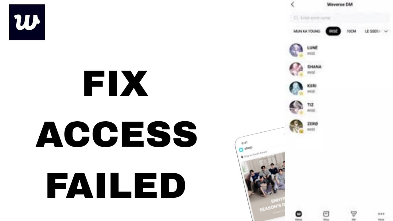 How To Fix And Solve Access Failed On Weverse App | Easy Fix - YouTube