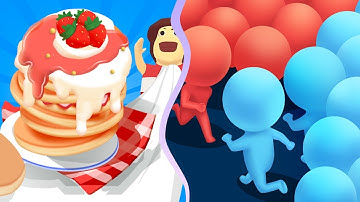 🚫 🔶 Pancake Run Vs Count Masters New Pro Level Mobile Game Update Walkthrough Gaming iOS LI8T5R8A