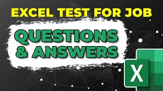 excel test for job: questions and answers