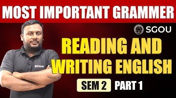 SGOU | Reading and Writing English | Semster 2 |  #sgou #education #onlinelearning