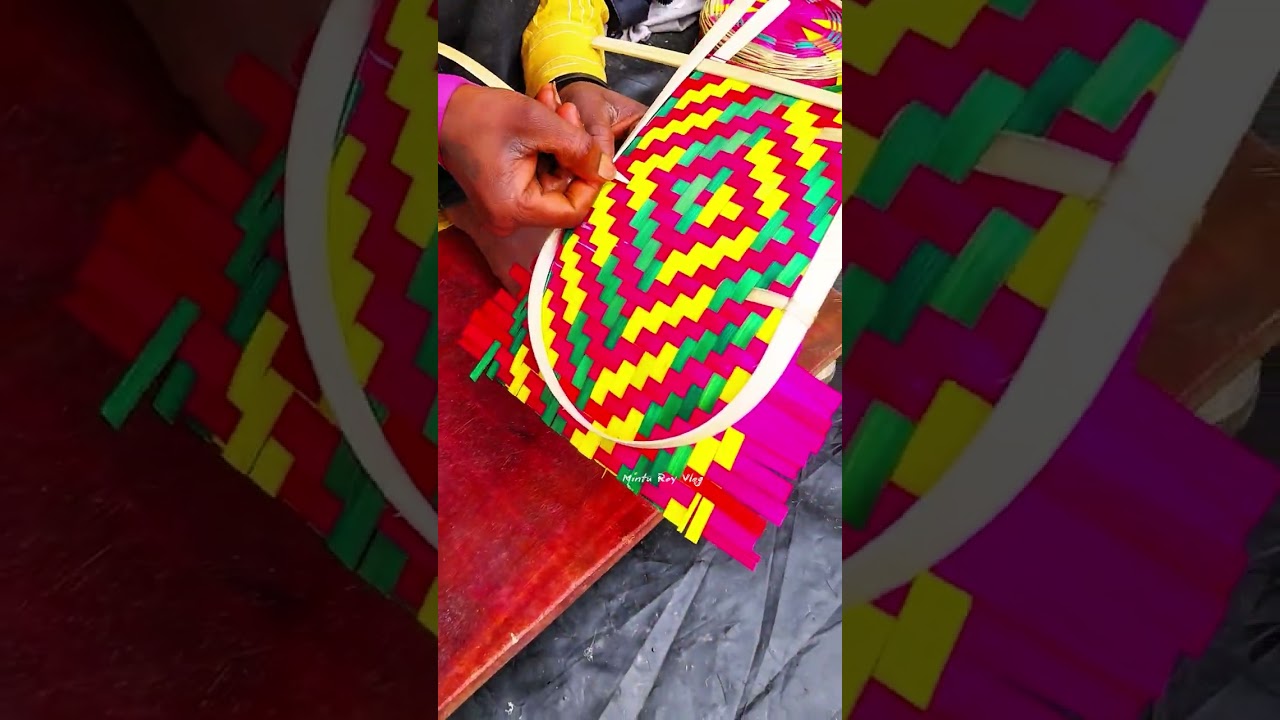 Colourful Bamboo Product Making Process | Traditional Handmade Bamboo Craft