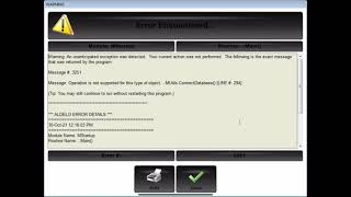 Aldelo Database Corrupted