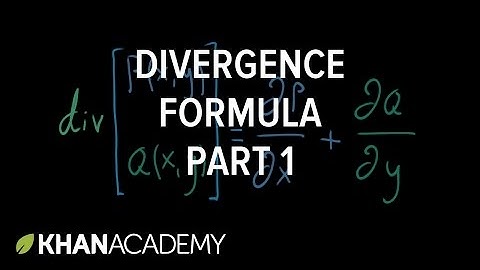 Divergence formula, part 1
