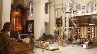 Chandelier Installation St George's Bloomsbury