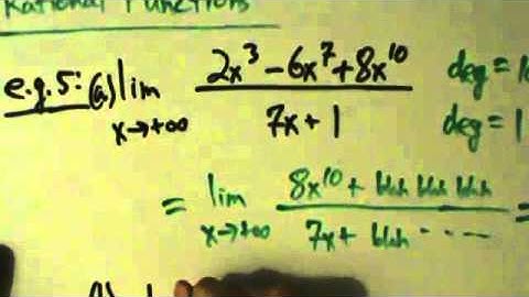 Calculus I - Limits - Limits at Infinity - Rational Functions Shortcut