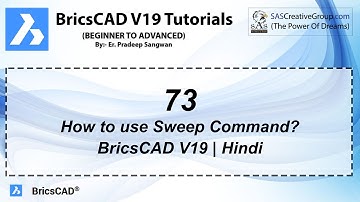 BricsCAD V19 Tutorial 73: How to use Sweep Commands in Bricscad? | Hindi
