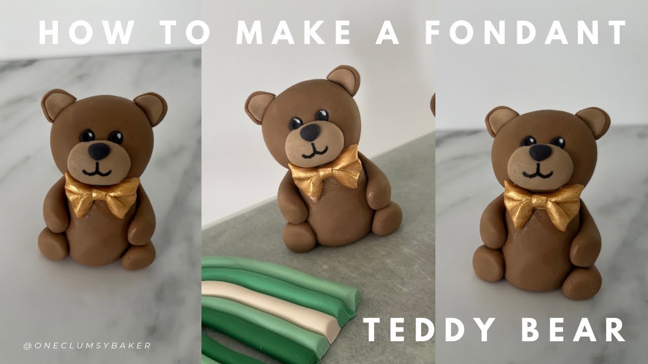 How to make a basic fondant Teddy Bear - YouTube