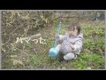 柄杓に足がハマってしもた