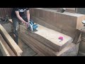 Woodworking Projects Weird // Build Extremely Large Tables With Magic Joints From Monolithic Wood!