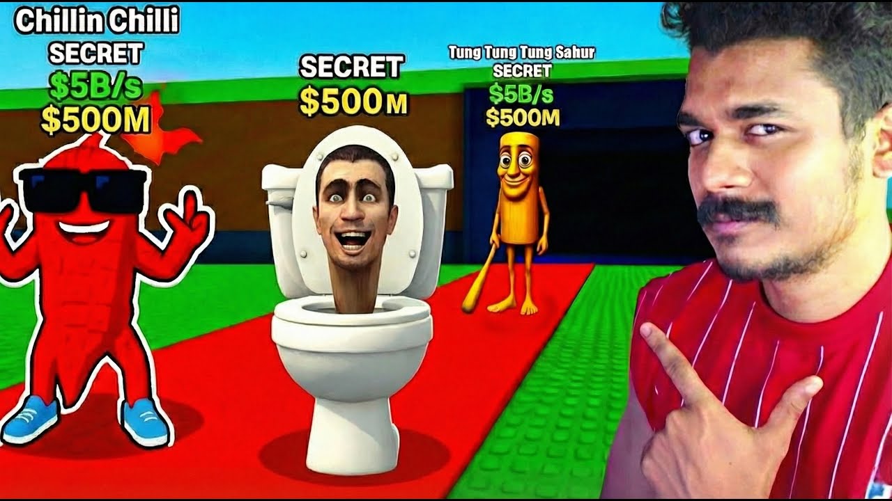 Got a rare brainrot in STEAL A BRAINROT in ROBLOX 😂 Part #1