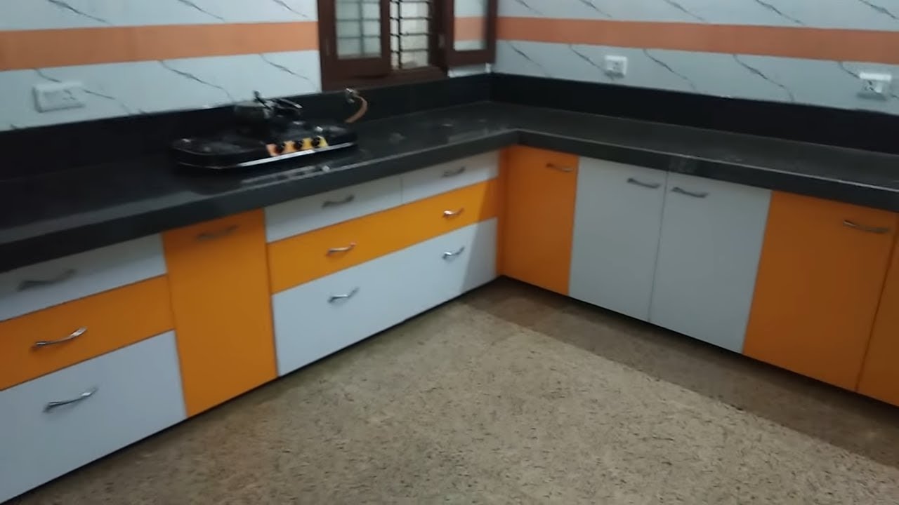 Modular Kitchen Countertop And Wall Tiles Design Youtube