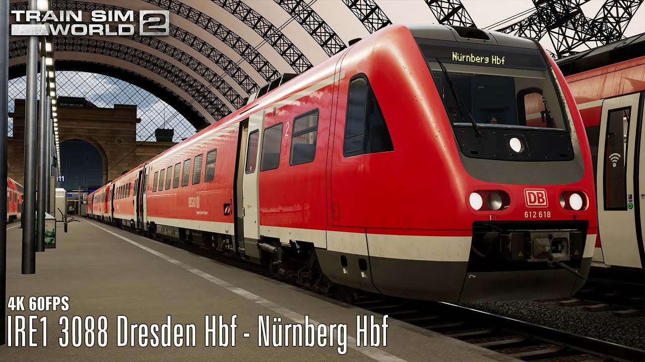 IRE1 3088 Dresden Hbf - Nürnberg Hbf - Tharandter Rampe - BR 612 - Train Sim World 2