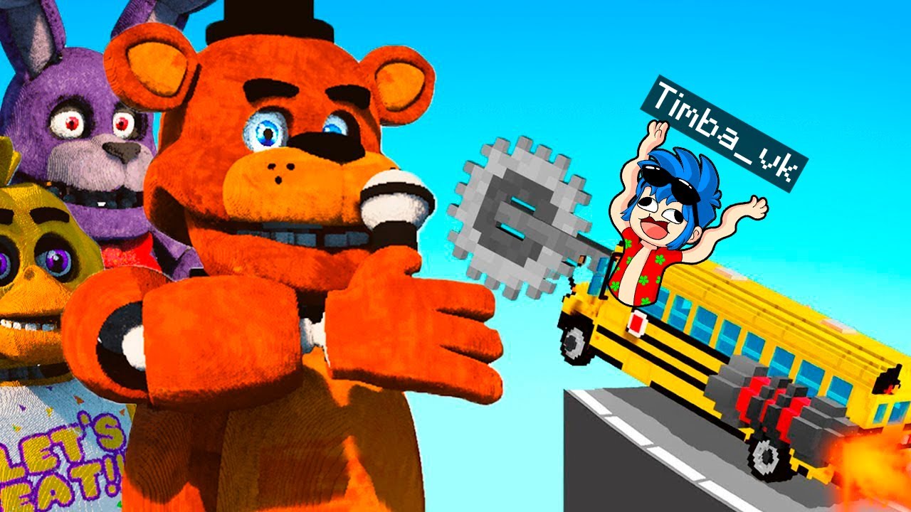ANIMATRÓNICOS vs SUPER AUTOS 😱💥 FIVE NIGHTS AT FREDDY'S