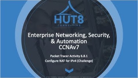 CCNAv7 - Enterprise Networking, Security, & Automation (ESNA) - Packet Tracer 6.8.1 - NAT for IPv4