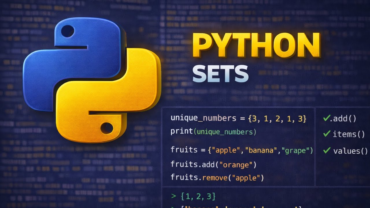 Python Set Explained | Unique & Unordered Data Type | Core Python ...