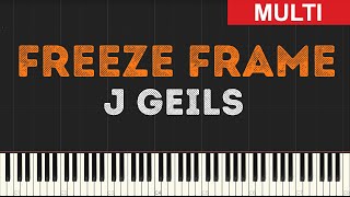 J Geils - Freeze Frame (Instrumental Tutorial) [Synthesia] @Midistart