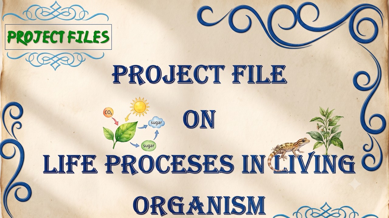 Life Processes Project Project file on life processes in living organisms #science - YouTube