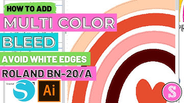 Add Roland Versaworks Cut Contour with Bleed: Illustrator + Silhouette Studio (Multi Color Image)