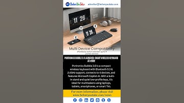 Portronics Bubble 3.0 Wireless Keyboard Launched at ₹999 with 4-Device Pairing, Copilot Support #yt