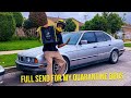 DOOR DASH IN MY DRIFT CAR POV  DRIFT FAIL BMW E34 530I