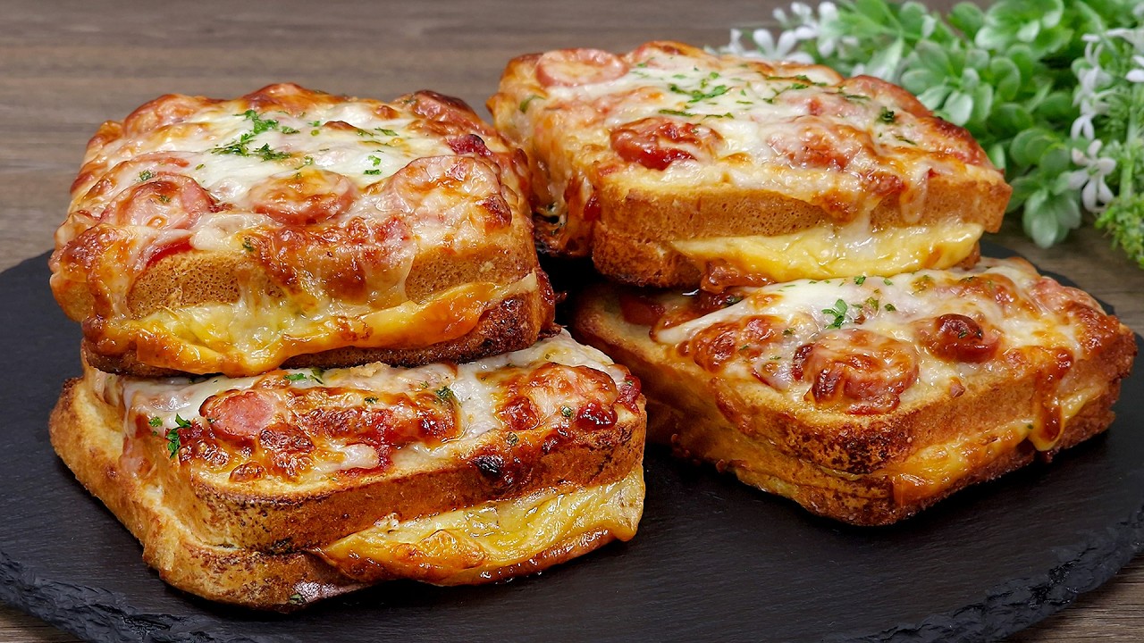 Простой и вкусный рецепт сэндвича! Никто не знает этот рецепт! Завтрак за 5 минут!