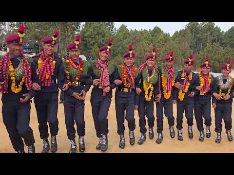 NEPAL POLICE Basic training pass out Moment With Deuda vibe /(देउडा खेल) by Lila Bhatt