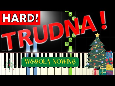 🎹 Wesołą nowinę - Piano Tutorial (TRUDNA! wersja) 🎵 NUTY W OPISIE 🎼