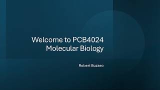 Welcome to Molecular Biology
