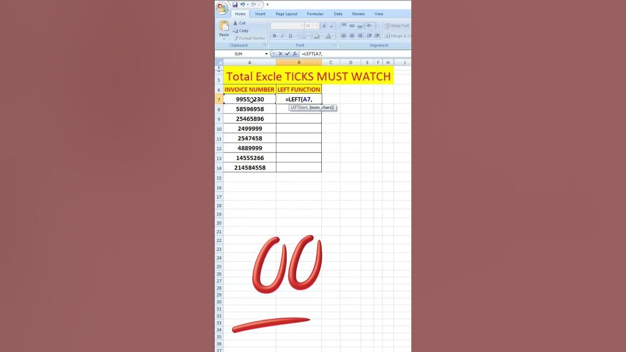 short Left Function In Excel II How To Use Left Formula In Excel YouTube short-left-function-in-excel-ii-how-to-use-left-formula-in-excel-youtube