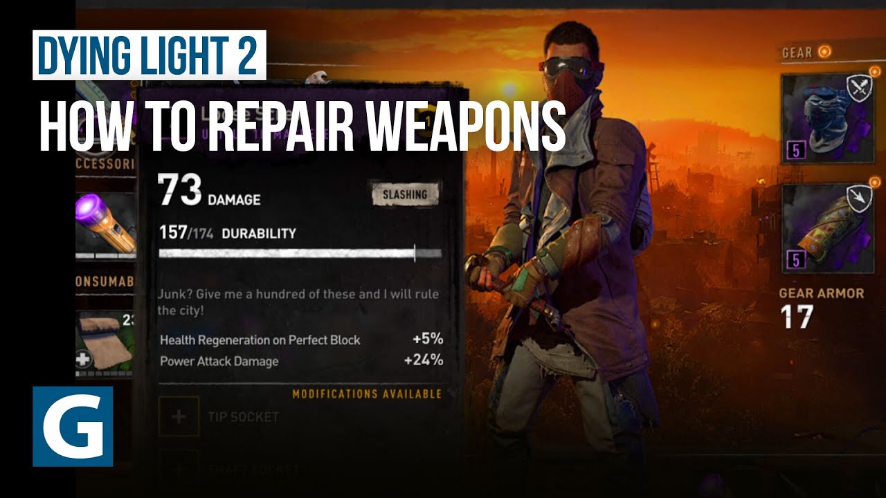 Light - to repair weapons weapon mods - YouTube