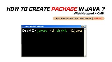 User defined packages in java | How to create package in java ? In Hindi | Neeraj Sharma